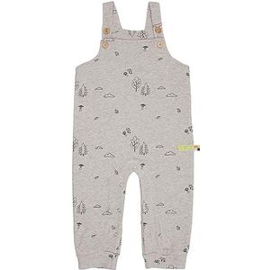 loud + proud Unisex kinderen structuurgebreid, GOTS-gecertificeerde tuinbroek, zilver, 62/68 cm