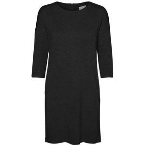 VERO MODA VMGLORY VIPE AURA 3/4 DRESS NOOS, Robe Femme, Noir (Black), 42 (Taille fabricant: X-Large)