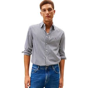 TOMMY HILFIGER Overhemd  zwart / wit