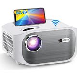 Veemi WiFi-projector met Bluetooth Native1080P 5G Full HD-videoprojector 9000L voor thuisbioscoop buitenfilm, compatibel met iOS en Android-smartphone, laptop