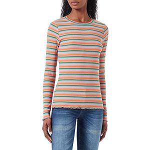 ICHI Dames IHHELI LS T-shirt, 201426/Ash Rose Multi Stripe, XL