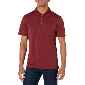 Amazon Essentials Men's Sneldrogend golfpoloshirt met slanke pasvorm, Bordeauxrood, M