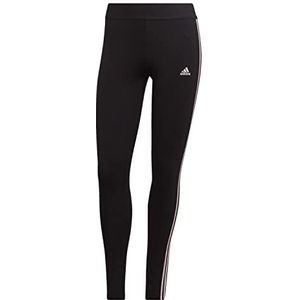 adidas, Dameslegging, 3 strepen, leggings, zwart/lichtroze, XS, dames