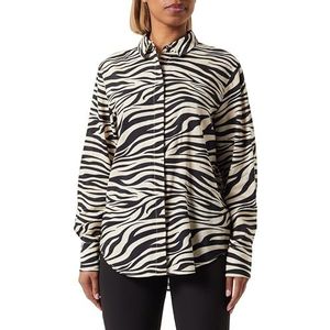 Scotch & Soda Dames Relaxed Fit with Animal Print Shirt, Tiger 6986, 34