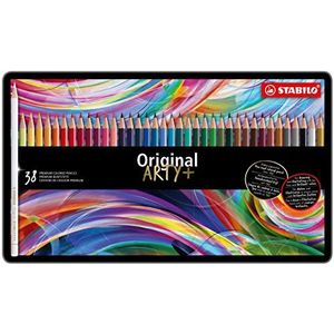 Premium kleurpotlood - STABILO Original - metalen etui met 38 stuks - met 38 verschillende kleuren