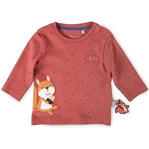 Sigikid Baby meisjes shirt met lange mouwen herfst bos, rood, 80 cm