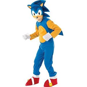 Rubie's officiële Sonic the Mad Hedgehog kinderkostuum, blauw/geel/rood, maat M (5-6 jaar)