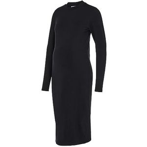 MAMALICIOUS Dames Mleva L/S JRS Midi Hn A. Noos Dress, zwart, L