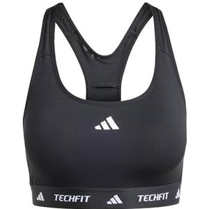 adidas Dames Powerreact Training Medum Support Techfit BH, XS A-B Zwart