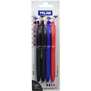 Blister 4 bolígrafos P1 Touch (2 x negro, azul y rojo)