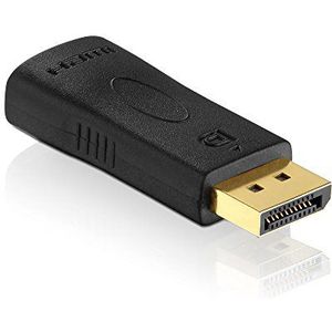 PureInstall PI150 DisplayPort/HDMI-adapter (DisplayPort-stekker converteert naar HDMI A bus), gecertificeerd, zwart