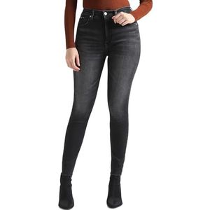 Calvin Klein Jeans Hoge taille Super Skinny Enkelbroek voor dames, Denim Zwart, 32W