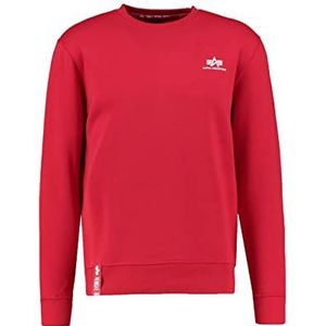 Alpha Industries Basic Sweater Small Logo voor heren Speed Red XXL