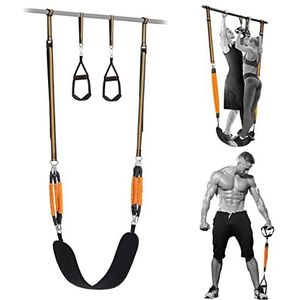 Hommie Pull Up Assistance Bands met stoffen pad voor voet/knieën, robuuste pull-up assistentiebanden voor kin-up training, stretching, krachttraining, fitness, thuisgymnastiekapparatuur voor mannen en