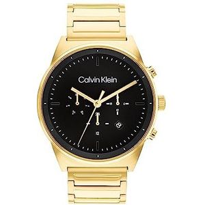 Calvin Klein Analoge Quartz Horloge Voor Mannen met Roestvrij Stalen Band 25200294, Zwart