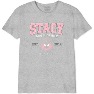 Marvel T-shirt voor meisjes, Grijs Melange, 8 Jaren