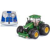 siku 6736, John Deere 7290R Tractor, inclusief controller, groen, metaal/kunststof, 1:32, op afstand bestuurbaar via bluetooth-app, verwijderbare dubbele banden