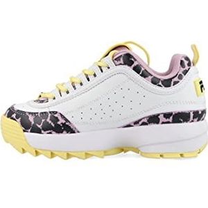 FILA Unisex Disruptor F Kids Sneaker, White-Pale Banana, 10 UK Kind, Witte bleke banaan, 28 EU