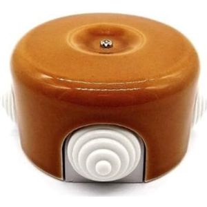 Verdeeldoos in houtkleur. Ideaal om uw elektrische verbindingen elegant en functioneel te organiseren en uw kamer een natuurlijke en warme touch te geven.