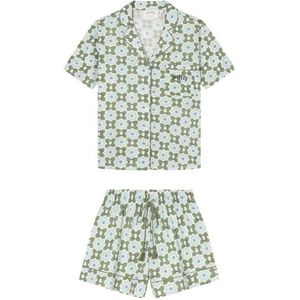 Women'Secret Pyjama met korte mouwen multilicentie oase spel voor dames, groene print, M