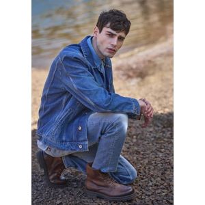 MUSTANG Herenjeans stijl Oregon Slim effen kleuren, blauw, 31W / 32L