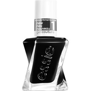 essie Langhoudende nagellak met glanzende afwerking, manicure zonder uv-licht, Gel Couture, kleur: nr. 515 like it loud, zwart, 1 x 13,5 ml