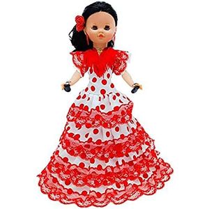 Pop Sintra Original 40 cm. Collectie Typische Andalusische jurk met bloem Limited Edition Folk Handwerk FL