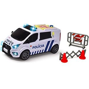 Dickie Toys 203715013027 Portugese politiewagen, 28 cm, met licht en geluid, opening van de achterdeuren, vanaf 3 jaar