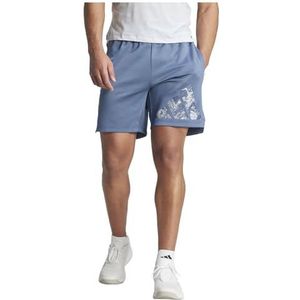 adidas Heren Workout Logo Gebreide Korte Shorts, M 7"" Zwart