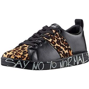 Desigual Dames Shoes_Cosmic_Leopard Sneakers, zwart, 37 EU