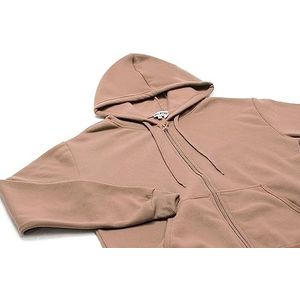 Fumo Gebreide herenhoodie met ritssluiting, polyester, camel, maat M, kameel, M