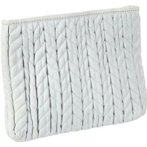 SELECTED FEMME Bags Quilted Clutch 16030183, dames clutches 23x18x2 cm (B x H x D), Green Surf Spray