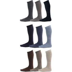 Pierre Henry Socks Over-The Calf Dress Sokken voor heren (Pack van 9), Strikt solide, 38-44