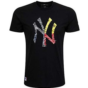 New Era Heren meerkleurig (MLB Paisley Print Multi Tee Neyyan) T-shirt met korte mouwen
