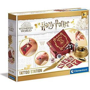 Clementoni Harry Potter - Tatoeage, Harry Potter tattoos for kids, hobbypakket, Art & Crafts kit, 6+ jaar, 18671,Multicoloured