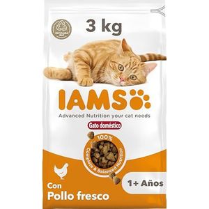IAMS for Vitality Indoor kattenvoer droog - droogvoer voor huiskatten vanaf 1 jaar, 3 kg