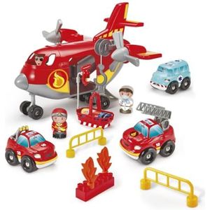 Ecoiffier Speelgoed vrachtvliegtuig brandweerschuur, 2996, meerkleurig