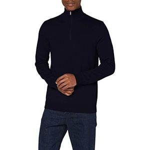 Selected Homme Heren Slhberg Half Zip Cardigan B Noos Sweatshirt, Navy Blazer/Detail: melange, S