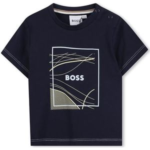 BOSS J52466 T-shirt voor babyjongens, Blauw, 6 Maanden