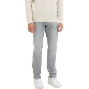 TOM TAILOR Josh Regular Slim Jeans voor heren, 10218 - Used Light Stone Grey Denim, 36W x 30L