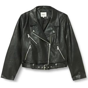 ONLY Onlvera kunstleren biker Cc OTW leren jas voor dames, zwart, 3XL