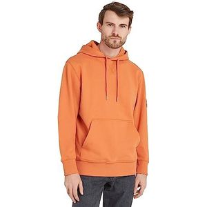 Calvin Klein Jeans Heren hoodie badge met capuchon, Oranje (Burnt Clay), XXS