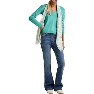 United Colors of Benetton T-shirt met V-hals M/L, Groen, XS