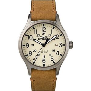 Timex Unisex polshorloge Expedition Scout analoog kwarts nylon, Tan/Natural, 40 mm, band