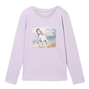 TOM TAILOR T-shirt met lange mouwen voor meisjes, 29349 - Lila Sky, 104/110 cm