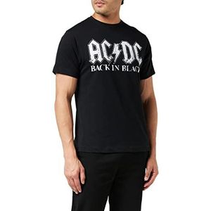 AC/DC Heren terug in zwart T-shirt, Zwart, M