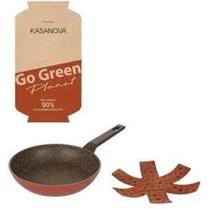 KASANOVA Go Green Planet Koekenpan 22 cm met koekenpanspaarder