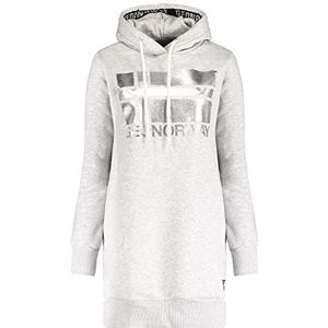 Geographical Norway Fabienne Lady Damessweatshirt met capuchon en zakken, kangoeroe, sweatshirt, lange mouwen, warm, hoodie, jas, dames, lente, zomer, herfst, winter (lichtgrijs L), Lichtgrijs, L