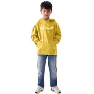 LTB Jeans Capuchontrui voor jongens Domara Modern Casual capuchontrui lange mouwen om over te trekken, 100% katoen in geel - maat 104 cm, Primrose Yellow 8358, 104 cm