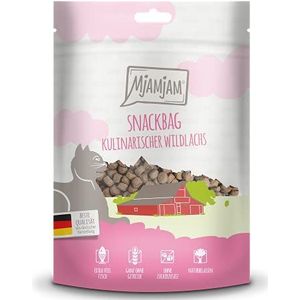 MjAMjAM - premium kattensnack - snackzakje - culinair wilde zalm, pak van 1 (1 x 125 g), naturel zonder synthetische conserveringsmiddelen